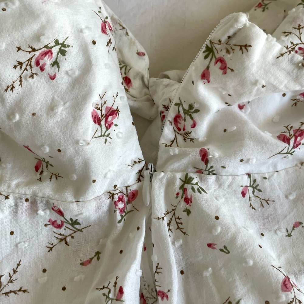 Franco White Cotton Romper Large - Picture 6 of 8